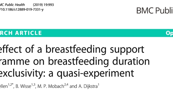 New publication on the effect of a breastfeeding support program