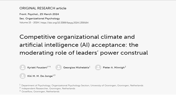 Competitive organizational climate and artificial intelligence (AI) acceptance: the moderating role of leaders’ power construal